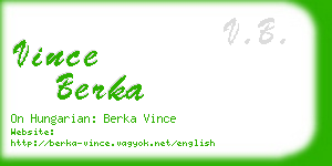 vince berka business card